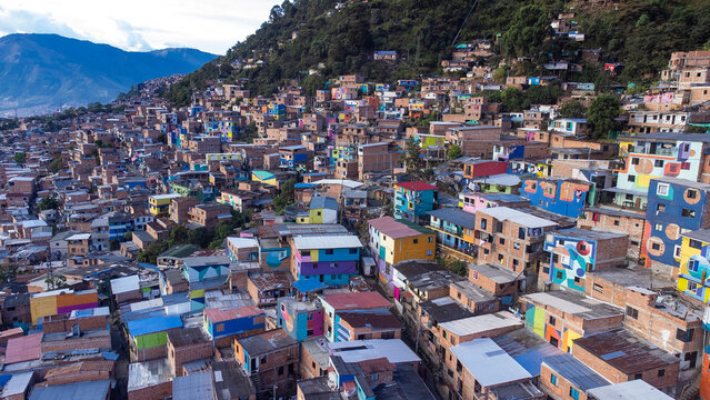 Medellin, Antioquia, Colombia. July 15, 2025. Constellations is a 14,819-square-meter contemporary urban artwork.