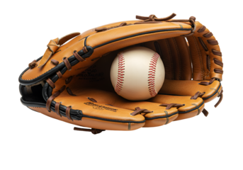 Baseball Mitt and Ball Ready for a Game in a Professional Sports Setting
