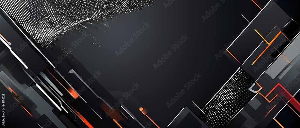Poster dynamic abstract digital art virtual space graphic design modern environment close-up view visual in