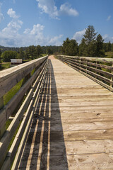 Bridge on the George S. Mickelson trail, South Dakota