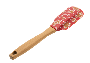 Children's Wooden Spoon with a Cute Gingerbread Man Pattern for Baking and Kitchen Use