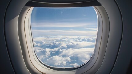 Captivating Aircraft Windows: Frames of Sky, Clouds, and Landscape Views from Commercial Jets, Featuring Oval Designs, Plexiglass Panes, and In-Flight Perspectives, Ideal for Travel Photography, Aviat