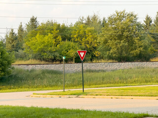 warning sign on the road