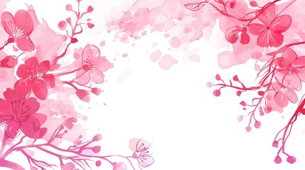 Charming Pink Hand-Drawn Border Backgrounds: Delicate Illustrative Edges with Curves, Doodles, and Floral Accents in Soft to Vibrant Pink Tones, Perfect for Invitations, Scrapbooking, Social Media Gra