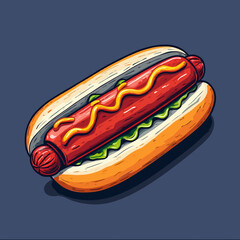 Very Delicious Hotdog design very cool