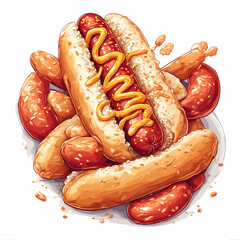 Very Delicious Hotdog design very cool