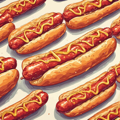 Very Delicious Hotdog design very cool
