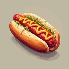 Very Delicious Hotdog design very cool