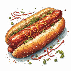 Very Delicious Hotdog design very cool