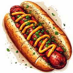 Very Delicious Hotdog design very cool