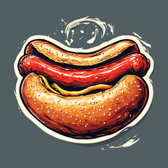 Very Delicious Hotdog design very cool