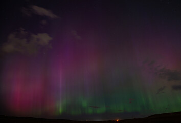 Northern lights in the Canadian foothills