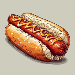 Very Delicious Hotdog design very cool