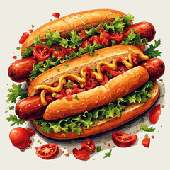 Very Delicious Hotdog design very cool