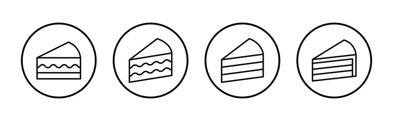 Cake icon vector. Cake sign and symbol. Birthday cake icon