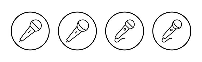 Microphone icon vector. karaoke sign and symbol