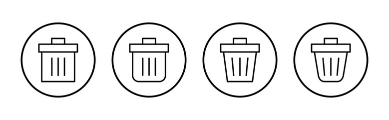 Trash icon vector. trash can icon. delete sign and symbol.