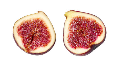 Organic Fig Fruit on Transparent Background
