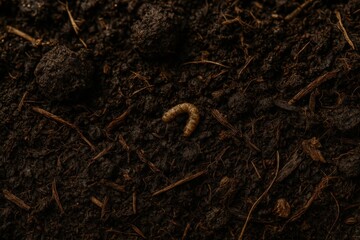 Rich organic soil texture showing fertile earth composition perfect for sustainable agriculture