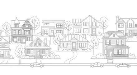 Obraz premium sketch of a city