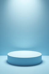 Minimalist Blue Platform for Product Display