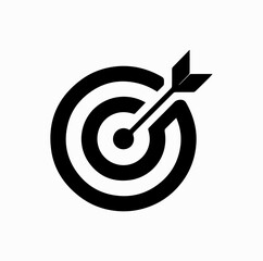 Target Silhouette – Minimalist Business Goal Icon