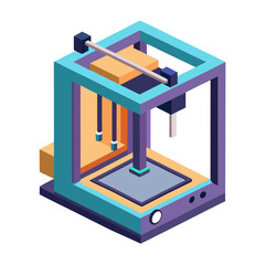 illustration of a 3d printer