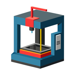 illustration of a 3d printer