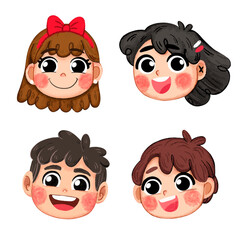 FACE OF HAPPY CHILDREN