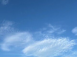The blue sky on a beautiful summer afternoon.