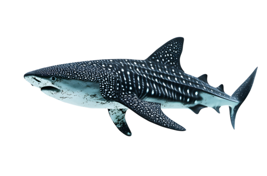 Shark on transparent background, whale shark, Shark PNG Background, shark underwater on transparent background - Powered by Adobe