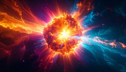 Obraz premium Supernova Explosion in Deep Space