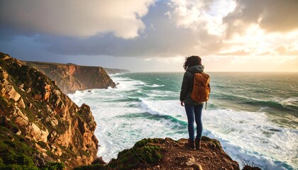 Survivor on Wind-Swept Clifftop