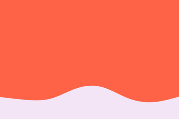 Abstract background with a vibrant coral-orange blob shape gently flowing over a soft white base, ideal for presentations or digital designs.