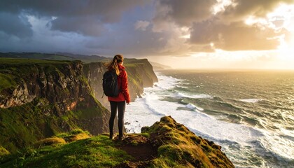 Survivor on Wind-Swept Clifftop