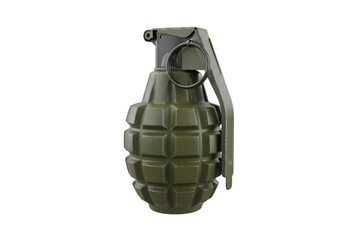 Dark Green Hand Grenade on Transparent Background