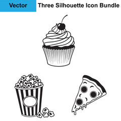 Party Food & Snacks Bundle Silhouette