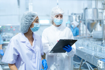 Food and manufacturing researchers oversee seafood production lines in tightly controlled factories...