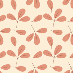 autumn leaves seamless pattern