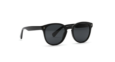 Stylish sunglasses with dark lenses on pure white background, clean and minimal presentation, fashion accessory product photography for online store, catalog, or branding projects.
