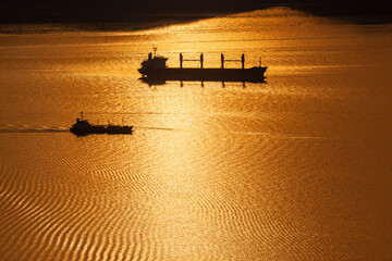 太華山から望む周南の夕景