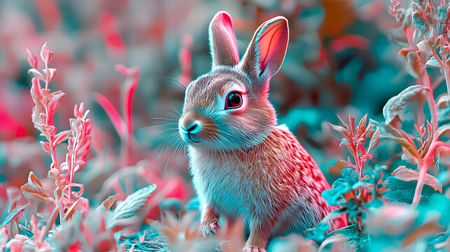 Rabbit Hidden 3D Stereogram