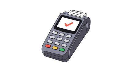 Payment successful confirmation displayed on modern POS terminal for retail checkout transactions
