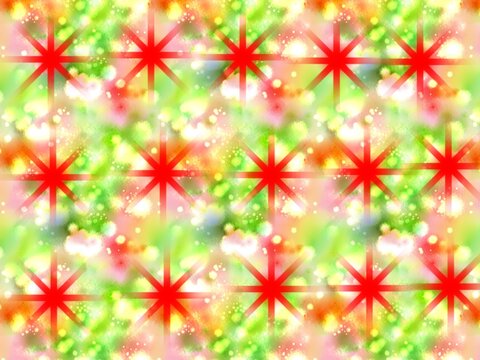 Colourful star with blur background 