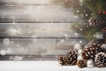 christmas background with fir branches and snow, christmas background with pine cones and snow, christmas background with fir branches and cones, 