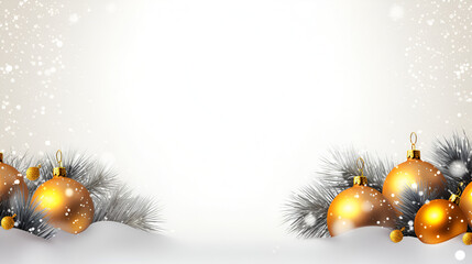 christmas background with balls and snowflakes, Festive palm vibrant orange and teal christmas vector image with ornaments
