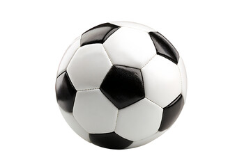 Obraz premium Classic Black and White Soccer Ball on a Transparent Background for Sports Related Projects and Themes