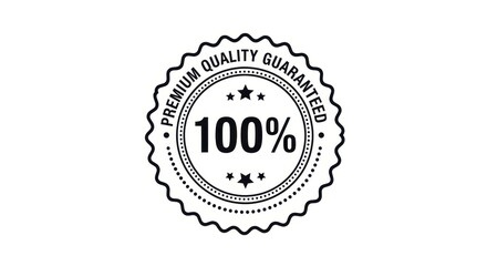 100% Premium Quality Guaranteed vintage stamp seal icon isolated on white background