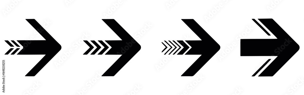 Poster progression of arrows showing movement and direction representing growth and development forward wit