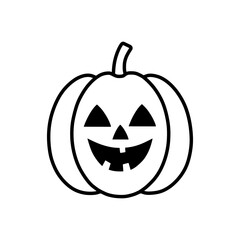 Halloween pumpkin head isolated icon graphic vector